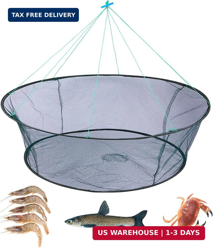 Foldable fishing net nylon - fishing,