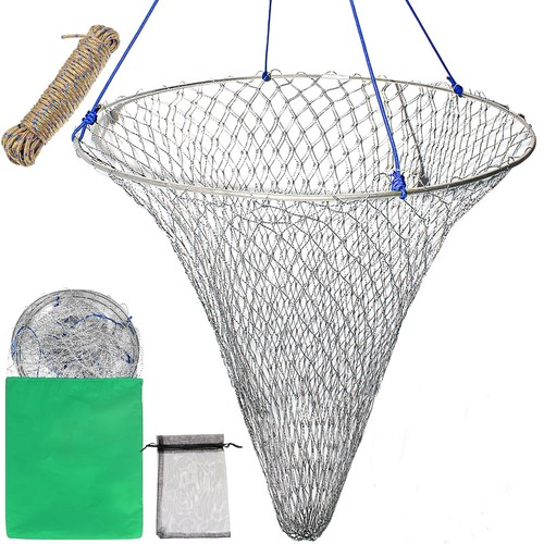 Foldable drop net fishing - net,
